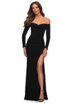 sweetheart neckline high slit prom dress la femme 29377