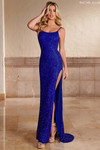 royal tangerine beaded tulle dress rachel allan 70152