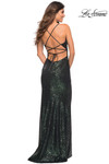 V-Neck Sequin La Femme Prom Dress 30374