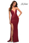 Sequin Plunging V La Femme Prom Dress 30388