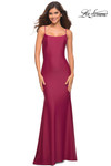 Berry scooped neckline jersey prom dress la femme 30458