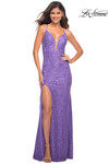Floral Lace La Femme Prom Dress 30499