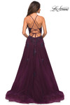 open back dark berry la femme 30560