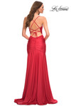 Scooped Jersey La Femme Prom Dress 30587