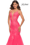 Plunging V-Neck La Femme Prom Dress 30674