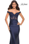 La Femme Prom Dress in Navy