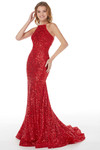 Halter Shimmer Sequin Studio 17 Prom Dress 12846