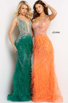 Plunging Beaded Bodice Prom Dress by Jovani 03023
