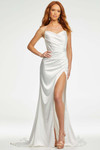 Fit & Flare Draped Prom Dress by Ashley Lauren 11162