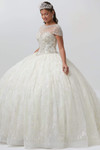 Short Sleeves Quinceanera Collection Ball Gown Dress 26007