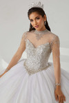 High Neckline Quinceanera Collection Ball Gown Dress 26009