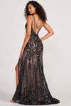 Sequined Slit Colette by Mon Cheri Prom Dress CL2035