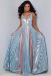 Metallic Jersey Prom Dress by Johnathan Kayne 2651