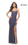 La Femme Prom Dress in Gunmetal