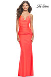 La Femme Prom Dress in Neon Coral