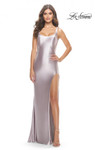 La Femme Prom Dress in Silver