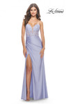 La Femme Prom Dress in Light Periwinkle