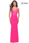 La Femme Prom Dress in Neon Pink