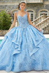 Metallic Tulle Vizcaya Quinceanera Dress by Morilee 89416