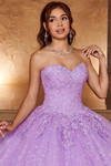Floral Strapless Quinceanera Dress by Rachel Allan RQ1116