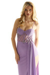 Lilac Glitter Jersey Morilee 49003 Prom Dress