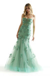 Sage Mermaid Tulle Morilee 49008 Prom Dress
