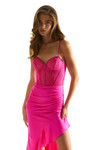 Hot Pink Lace Beaded Morilee 49030 Prom Dress