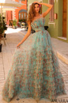 Aqua/Multi Amarra Prom Dress 88825