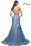 La Femme Prom Dress in Slate Blue 