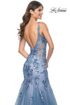 La Femme Prom Dress in Slate Blue 
