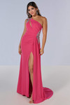 Hot pink Tiffany 16211 dress with slit