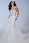 White Tiffany 16232 beaded prom dress 