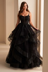Black Ellie Wilde EW36225 ball gown dress 