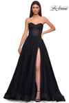 Black La Femme 32579 A-line dress 
