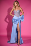Blue PS25181 dress with detachable bow 