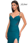 Dark Teal Embroidered Bodice La Femme 32983
