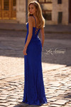 Royal Blue Lace Up Back La Femme 33036