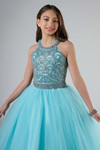 Tiffany Princess Beaded Tulle Girls Pageant Dress 13806