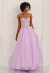 Colette CL6111 A-line in Lilac, full-length view emphasizing romantic tulle volume and shine