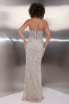 Jasz Couture 7912 in Nude back view showcasing adjustable lace-up back detail
