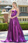 Colors Dress 3817 in Magenta with strapless sweetheart neckline and A-line silhouette.
