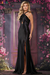 Colors Dress 3853 in Black with dramatic keyhole neckline and fitted sheath silhouette.