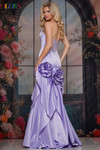 Colors Dress 3880 in Lavender back view showing mid-open back and cascading tiered ruffles.