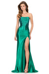 Ashley Lauren 12200 in Emerald with sparkling heat-set stones and metallic jersey.
