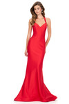 Ashley Lauren 12205 in Red featuring sweetheart bodice and flattering fit-and-flare shape.