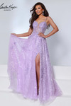Johnathan Kayne 3277 in Lilac with double straps and shimmering all-over sequins.
