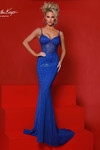 Johnathan Kayne 3278 in Royal Blue back view showcasing open crystal-lined tie back detail.