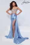 Johnathan Kayne 3280 in Periwinkle with a sweetheart neckline and fitted stretch lycra skirt.