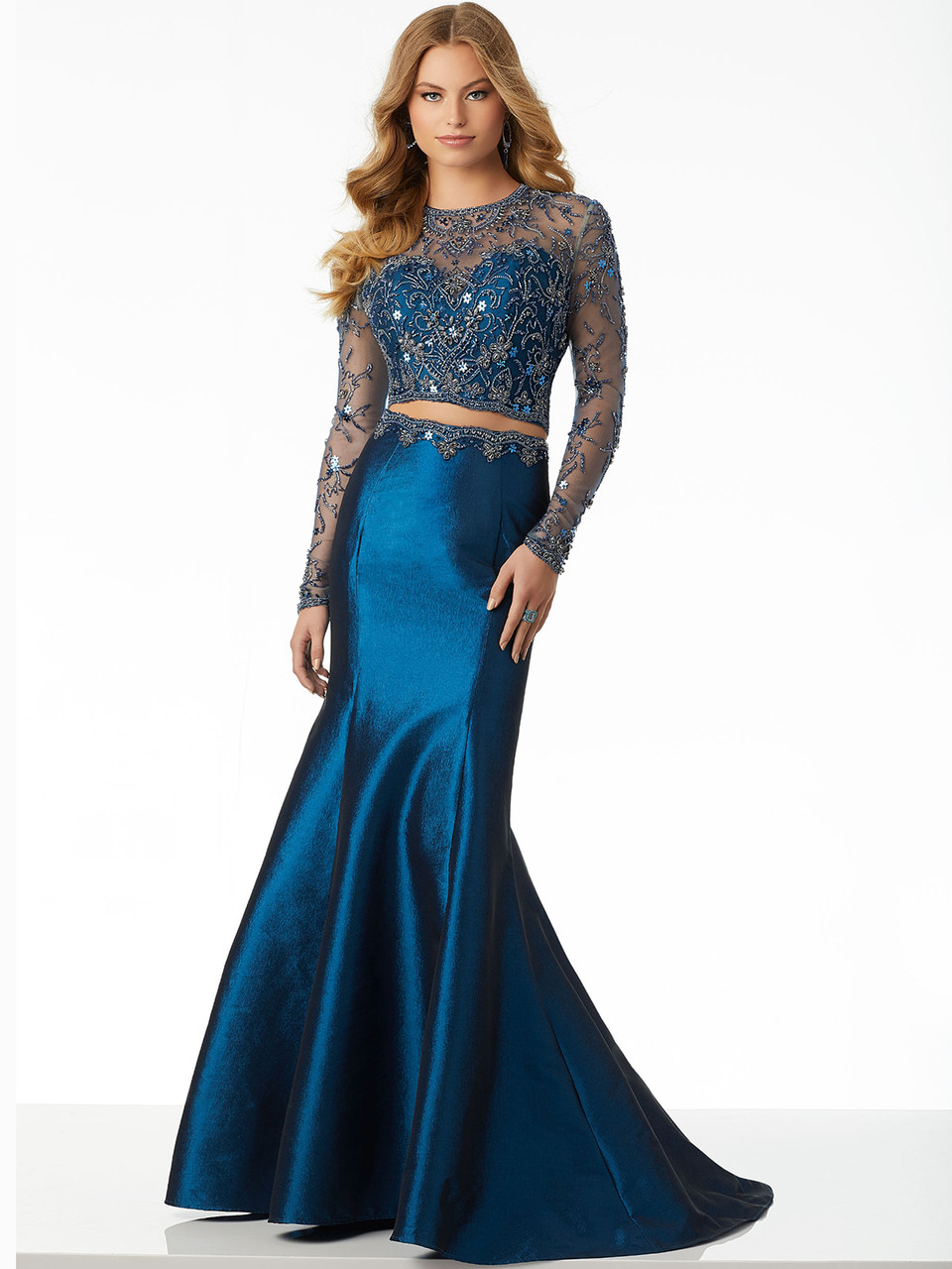 chinese dress ladies Sherri Hill Sequin Taffeta Mermaid Prom Dress 56885 main image 0