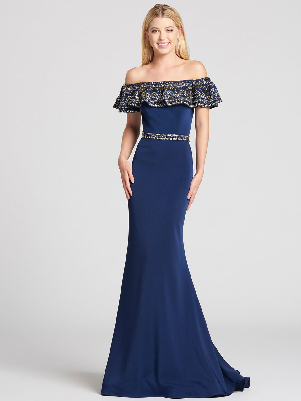 Off The Shoulder Ellie Wilde Dress EW118055 Off The Shoulder Ellie Wilde Dress EW118055